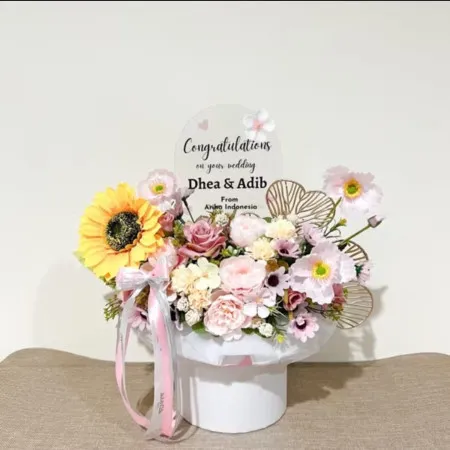 Bloom Box Akrilik Ucapan Wedding Mahakam Ulu